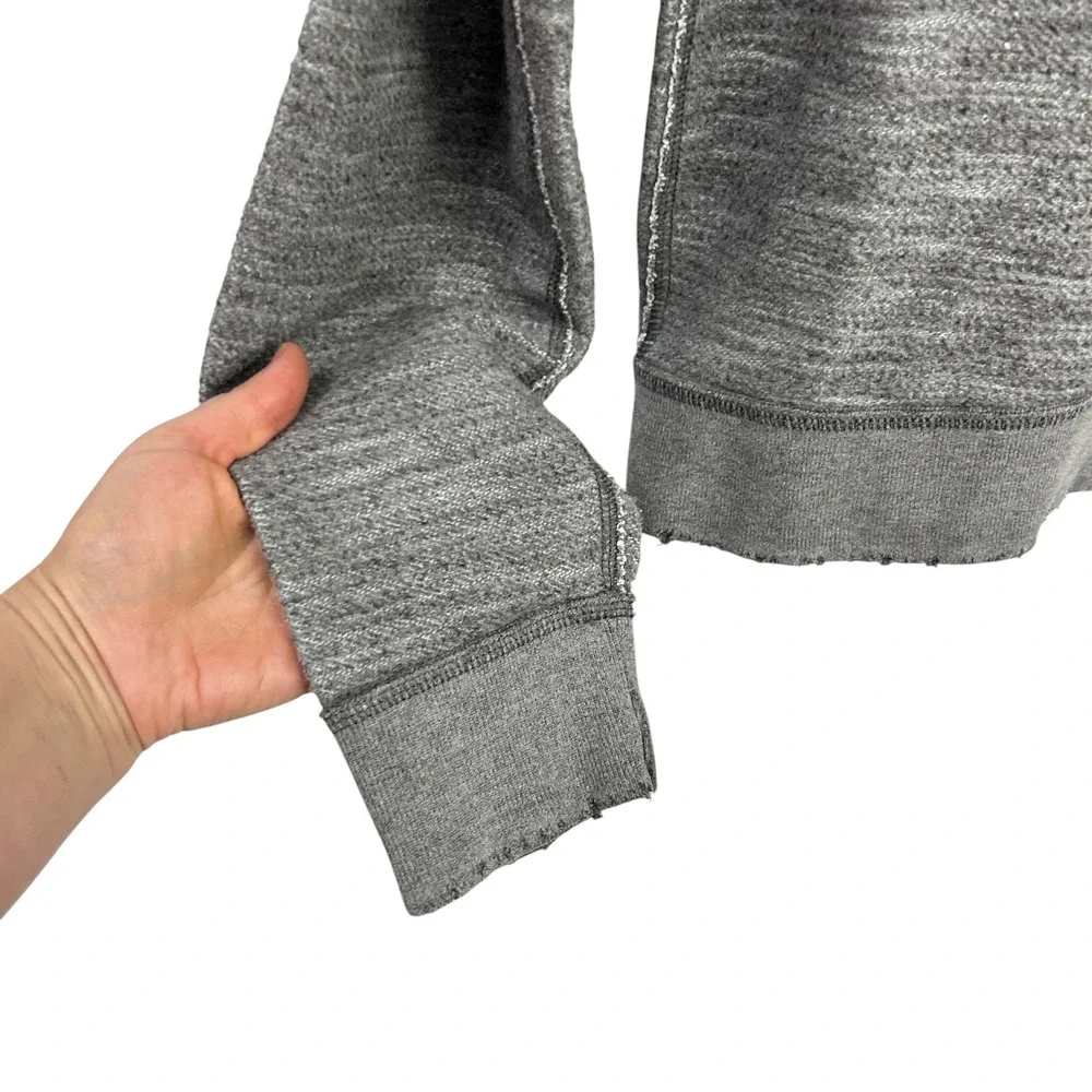 Abercrombie Muscle Inside Out Sweatshirt Large Gray Reverse Seam Y2K Mallcore